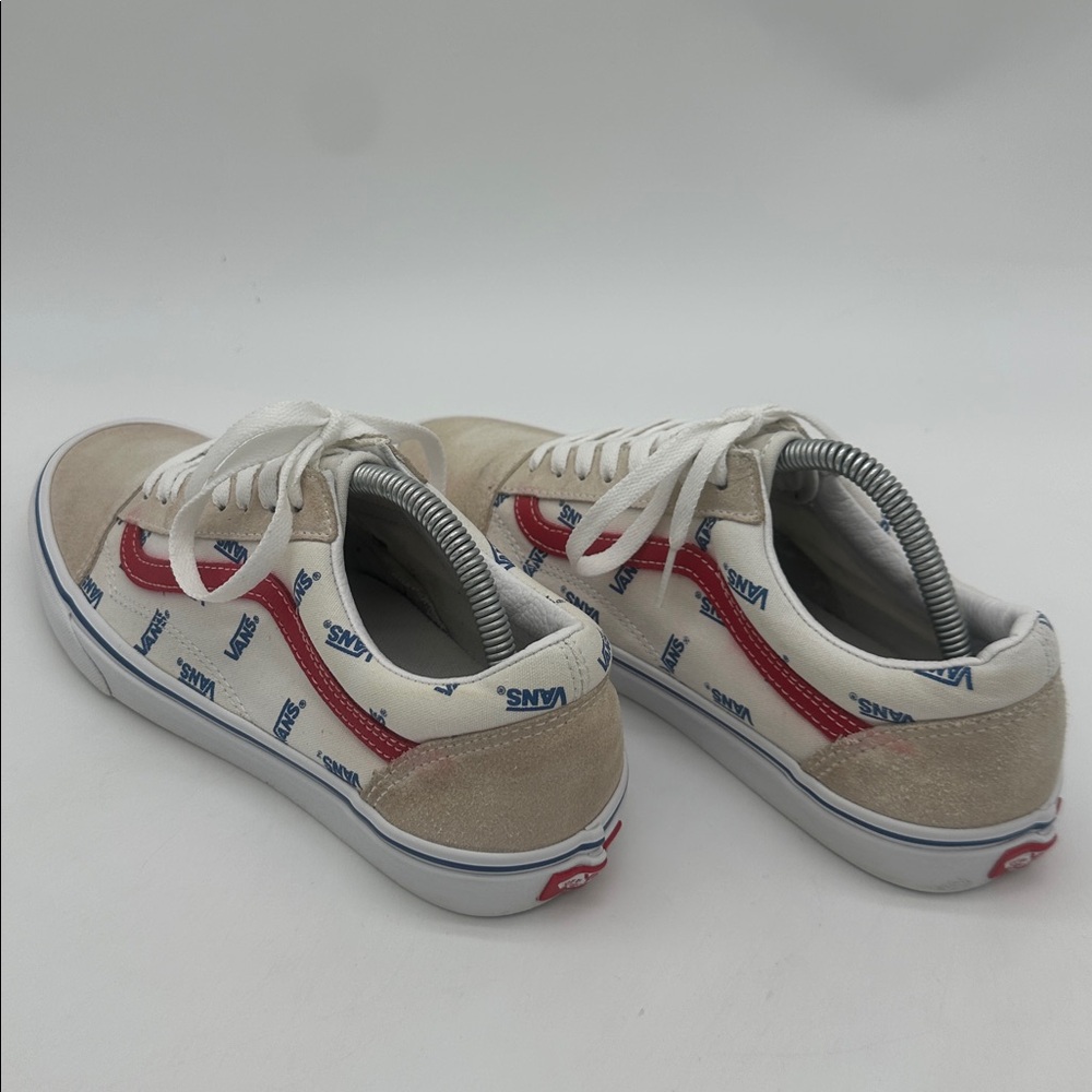 Vans Unisex Old Skool Cream White Low Top Sneakers Men Size 9.5 Womens Size 11.0 - Picture 9 of 14